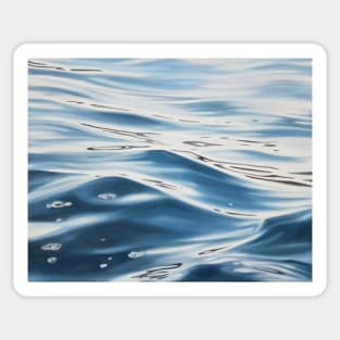 Chaotic Neutral - Blue Lake Wave Water Painting Sticker